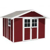 Abri de jardin en PVC 11,2m² DECO rouge et blanc Grosfillex + kit ancrage offert Ma boutique